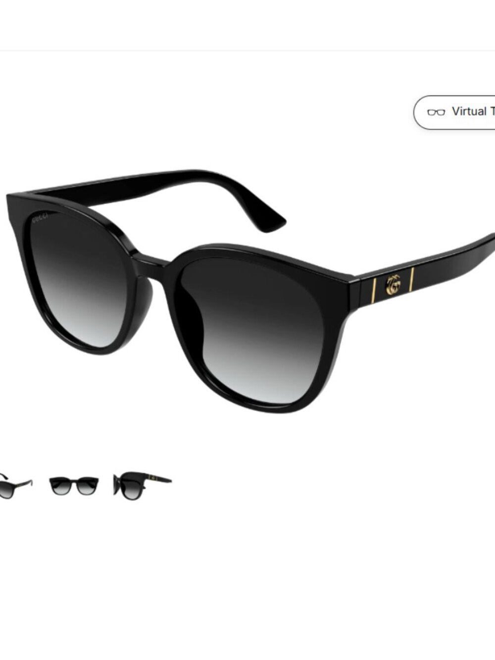 NIB Gucci Classic Black Sunglasses - Picture 3 of 11